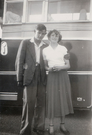 A Couple On A Coach Trip 1950s