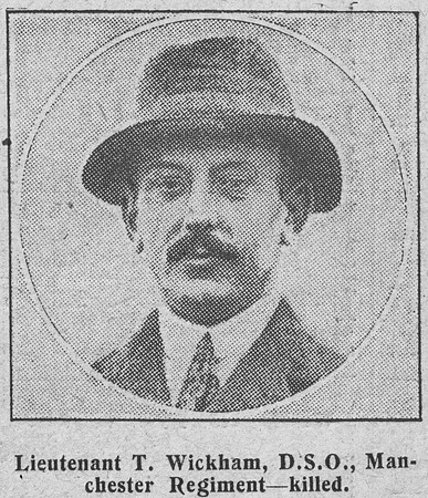 Wickham T Lt DSO Manchester Regiment The Graphic 15th Sep 1914