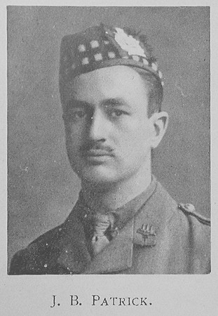 Patrick J B 2nd Lt 4th Kings Own Scottish Borderers