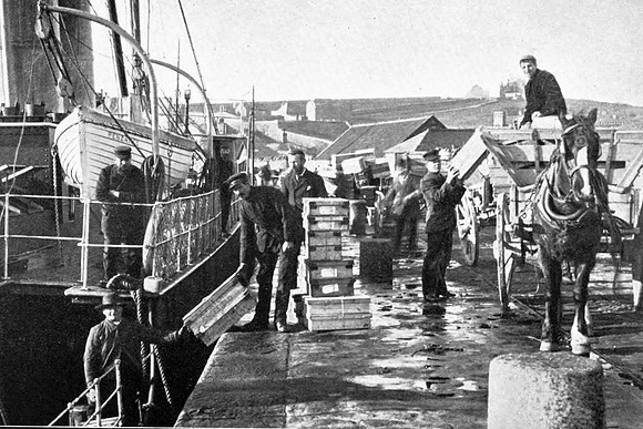 Loading The Steamer With Flowers For Market The Pier St Marys Scilly Isles 1907