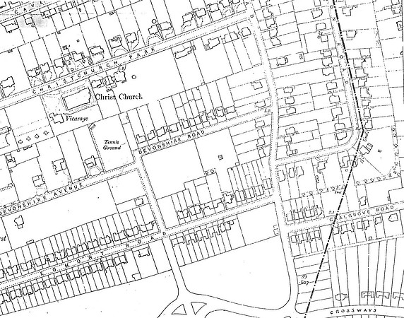 Sutton 1913 Map Christchurch Park Area