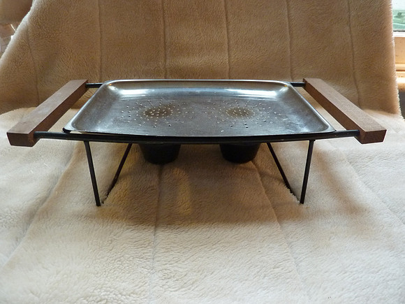 Vintage Retro 1960s/70s Metal And Wood Food Warmer