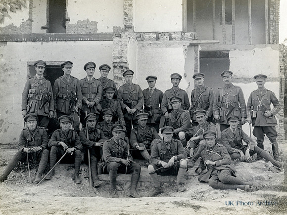 Officers Of The 3rd London Regiment Estaires La Bassée Road, France