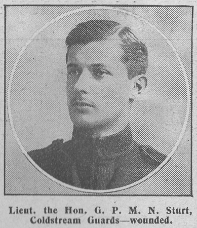 Sturt G P M N Lt The Hon Coldstream Guards The Graphic 14th Sep 1914