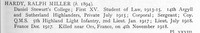 Hardy R M Lt 5th Highland Light Infantry Obit