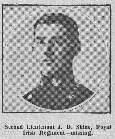 Shine J D 2nd Lt Royal Irish Regiment The Graphic 10th Sep 1914