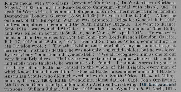 Hasler J Brig East Kent Regiment Obit Part 2