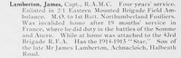 Lamberton J Captain Royal Army Medical Corps