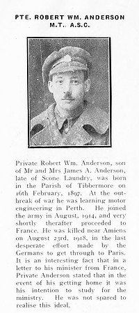 Anderson R W Pte M2-051717 Army Service Corps