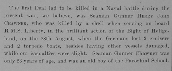 Chawner J H AB J-5865 HMS Liberty Royal Navy Obit