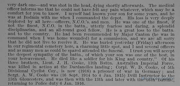 Cooke A E Coy Sergt Major 8455 1st Duke Of Cornwalls Light Infantry Obit Part 2