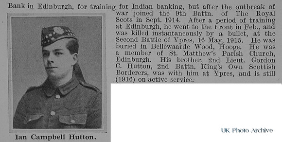 Hutton I C Pte 2367 9th Royal Scots Obit Part 2