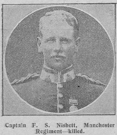 Nisbett F S Captain Manchester Regiment The Graphic 8th Sep 1914