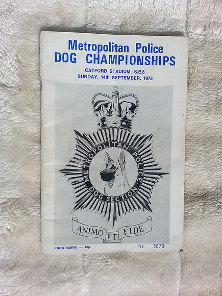 Metropoilitan Police Dog Championships Programme 1975 Catford