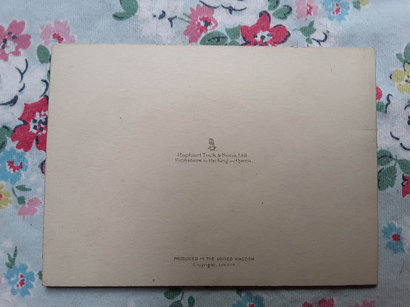 Raphael Tuck Wartime Christmas Card Back