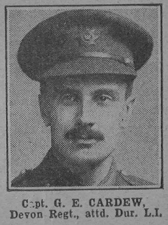 Cardew G E Captain MC 4th Devonshire Regiment Attd 6th Durham Light Infantry The War Illustrated 1st Jun 1918