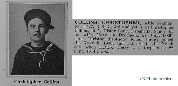 Collins C AB 4727 HMS Cressy Royal Naval Reserve Obit