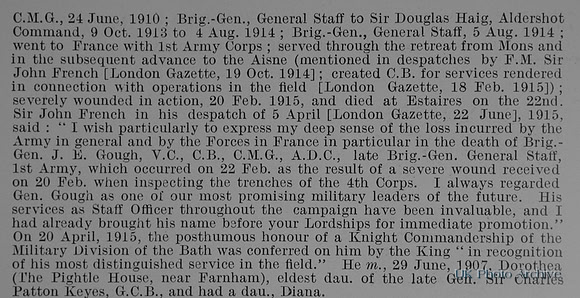 Gough J E Brig Gen VC CB CMG General Staff Obit Part 3