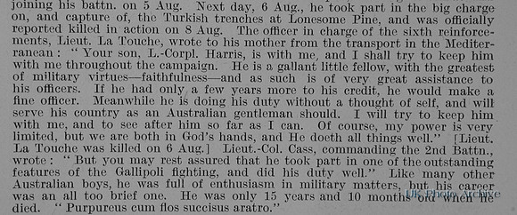 Harris J A E L/Cpl 2251 2nd Australian Imperial Force Obit Part 2