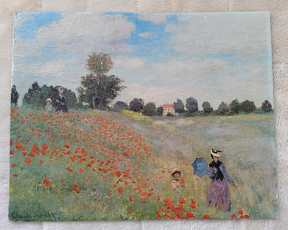 Vintage Print In Relief By Spadem Paris Les Coquelicots (Poppies Blooming) Monet