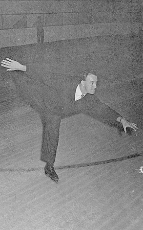A Man Ice Skating 1950s