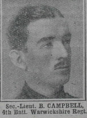 Campbell B 2nd Lt 4th R Warwicks Regt The War Illustrated