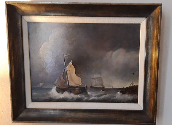 Ships At Sea By Johannes Hermanus Barend Koekkoek