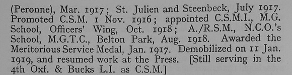 Ayres F J D CSM 5375336 4th Oxford And Bucks Light Infantry Part 2