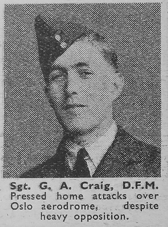 Craig G A Sergt DFM Royal Air Force