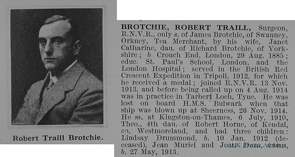 Brotchie R T Surg HMS Bulwark RNVR Obit