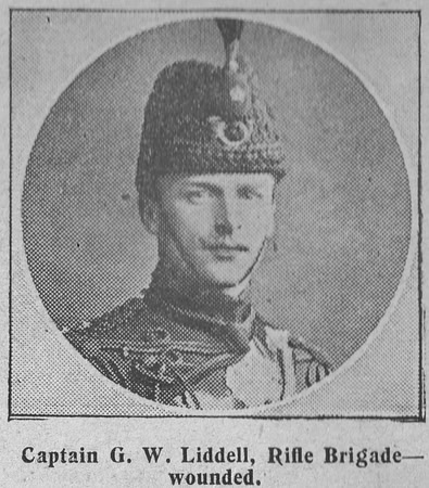 Liddell G W Captain Rifle Brigade The Graphic 15th Sep 1914