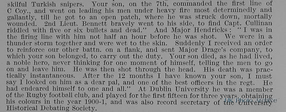 Cullinan R H Captain 7th Royal Munster Fusiliers Obit Part 2