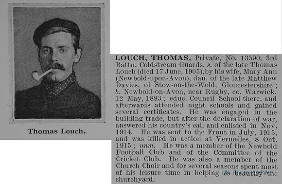 Louch T Pte 13590 3rd Coldstream Guards Obit