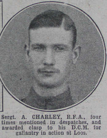 Charley A Sergt DCM + Clasp RFA The War Illustrated 18th April 1916