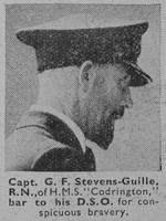 Stevens-Guille G F Captain DSO HMS Codrington Royal Navy