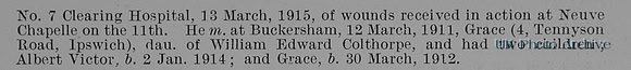 Grainger A V Pte 2336 4th Suffolk Regiment Obit Part 2