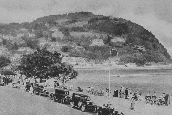 Minehead North Hill From The Esplanade 1920s