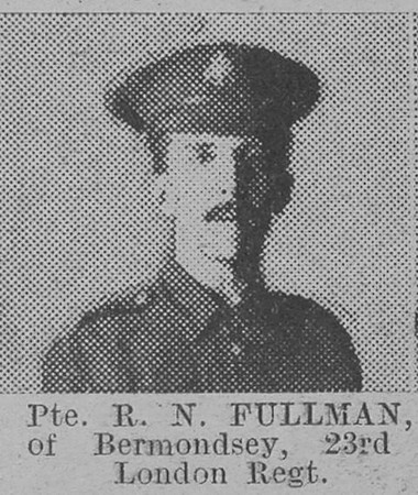 Fullman E N Pte 23rd London Regiment The Vivid 20th Feb 1915