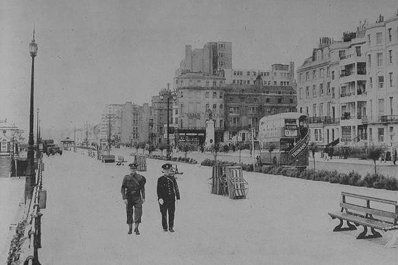 Brightons Empty Promenade In July 1940 Where The Seaward Side Is Banned To Civilians