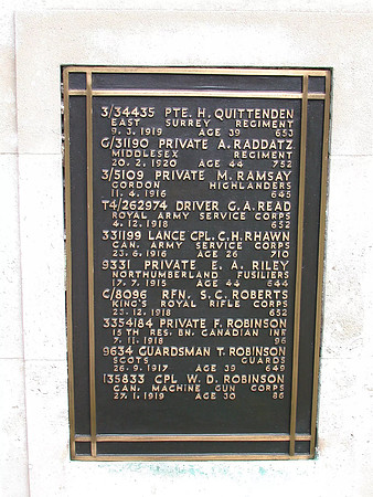 Epsom Cemetery Memorial Plaque 11