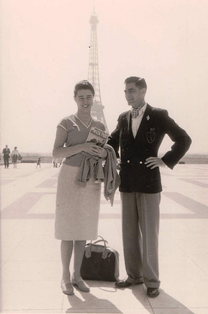 A Couple At The Eiffel Tower Paris 1960s
