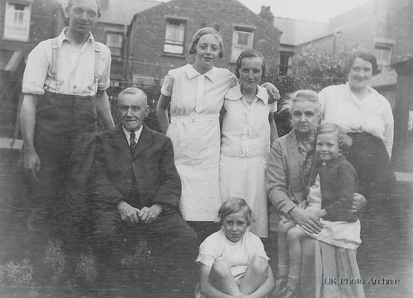 A 1930s Family In Their Back Garden