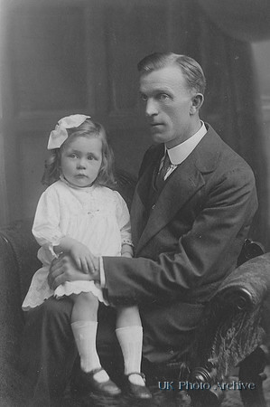 A Man With A Little Girl c.1910