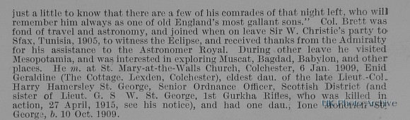 Brett C A H Lt Col DSO 2nd Suffolk Regiment Obit Part 4