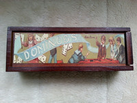 Children's Dominoes In Vintage Style Box