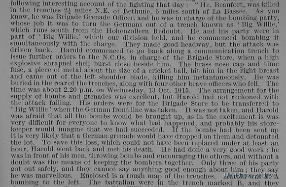 Beaufort O H 2nd Lt 6th North Staffordshire Regiment Obit Part 2