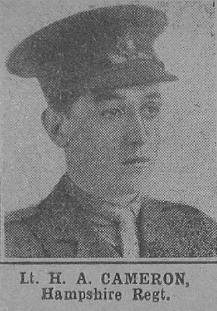 Cameron H A Lt 5th Hampshire Regiment The War Illustrated 22nd Jun 1918