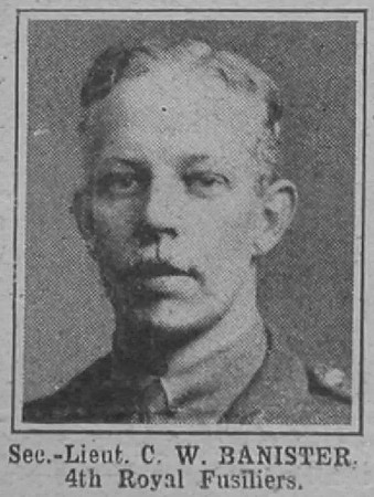 Banister C W 2nd Lt 4th London Regiment The War Illustrated 4th Sep 1915