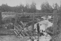 A Collapsed Bridge In The Norfolk Floods 1912