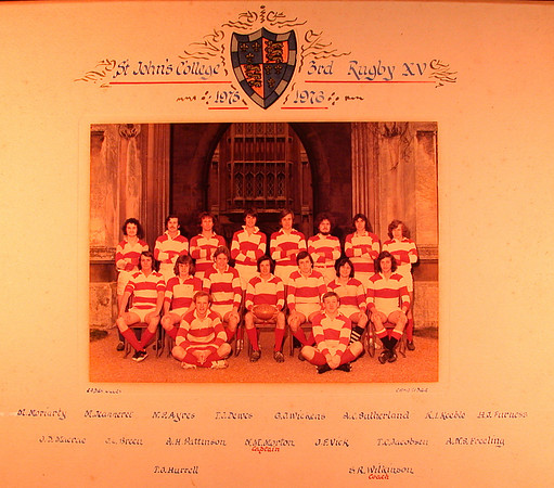 St Johns College Cambridge 3rd Rugby XV 1975-1976